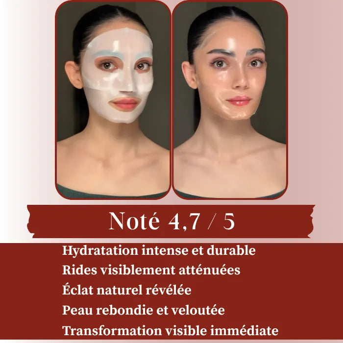 Masque hydratant visage - Résultats visibles en 3-4 heures