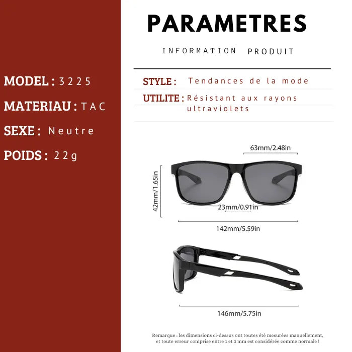 Lunettes soleil femme tendance - Monture légère et résistante